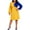 Gold/Royal Blue, variant on Kasper Womens Surplice Ruched Sheath Dress