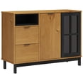 thumbnail image 4 of vidaXL Sideboard with Glass Door FLAM 43.3"x15.7"x31.5" Solid Wood Pine, 4 of 10