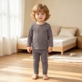 thumbnail image 6 of HFHAPW Boys Girls Pajamas Little Toddler Boys Girls Long Sleeves and Pants Pajamas 2-Piece Pjs Set Kids Sleepwear, 6 of 9