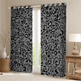 thumbnail image 2 of jejeloiu Leopard Cheetah Print Black Out Curtains,Ribbon Bow Tie Curtains Pack of 2 (42x63 Each),Gray Black Bedroom Curtains For Kids,Luxury Bedroom Decor, 2 of 6