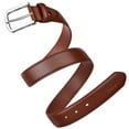 thumbnail image 3 of Falari Men Genuine Leather Casual Dress Belt With Single Prong Buckle 15 Colors, 3 of 6