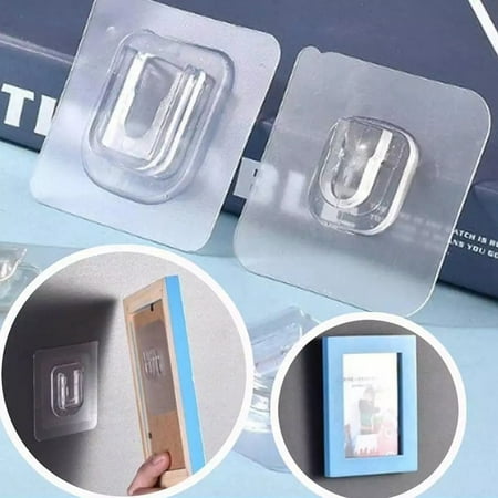

10pcs Double-sided Adhesive Wall Hook Hooks Hanger Strong Wall Storage H CgA WL