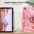 thumbnail image 6 of Fintie Case for iPad (A16) 11th Generation 11 Inch (2025), iPad 10th Generation 10.9 Inch (2022), 360 Degree Rotating Protective Stand Cover with Pencil Holder, Marble Pink, 6 of 10
