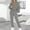 Gray, variant on AOOCHASLIY Women Suits Women Casual 2 Piece Outfits Long Sleeve Loose Tops Skinny Round Neck Long Pants Sets Sweatshirts Suit