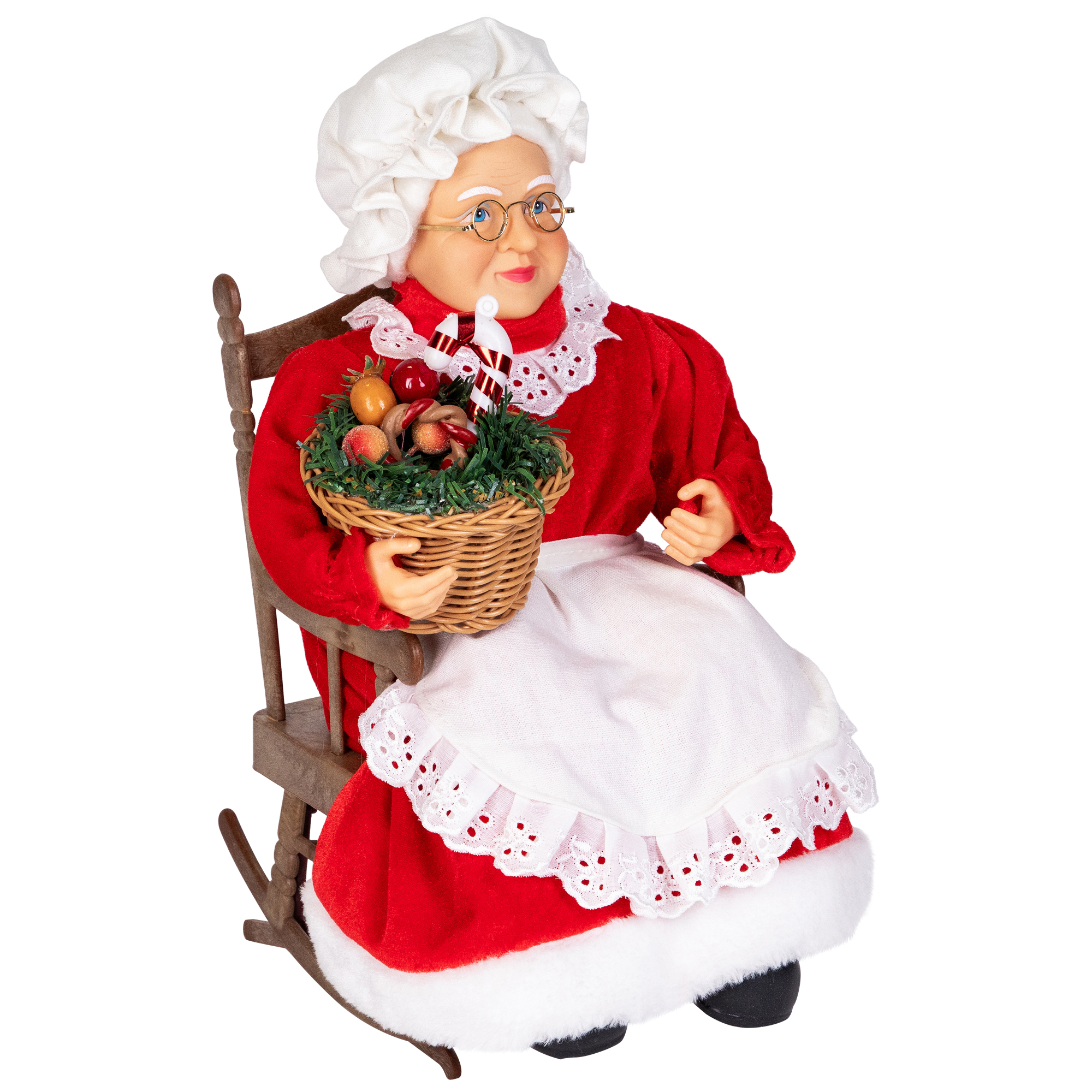 Northlight Animated Musical Mrs. Claus in Rocking Chair Christmas Decoration - 14"