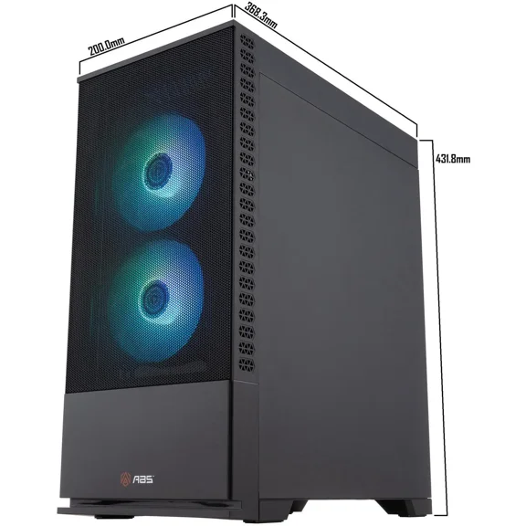 ABS Cyclone Aqua Prebuilt Gaming PC - Windows 11 - Intel Core i7-14700F - GeForce RTX 5060 Ti 16GB - DLSS 4 - 16GB DDR5 - 1TB NVMe SSD