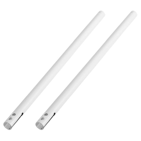 HEMOTON  2 Pcs Downrod Extension for Ceiling Fan Extensions Drop White