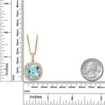 thumbnail image 6 of Gem Stone King 18K Rose Gold Plated Silver Pendant with Chain Topaz Moissanite (16.35 Cttw), 6 of 6