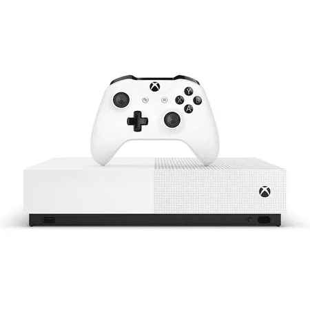 Microsoft Xbox One S 1TB All-Digital Edition Console (Disc-free Gaming), White, NJP-00024, w/Batteries