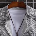 thumbnail image 2 of Camisas Vaqueras Para Hombre Manga Larga Camisa informal con solapa suelta para hombre, camisa con botones de manga corta con estampado Digital de y personalidad, Top de verano hawaiano (White, XL), 2 of 7