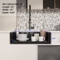 thumbnail image 3 of Logmey 32 x 19 Inch Undermount Quartz Composite Workstation Sink Single Bowl Depth 8 Inch Kitchen Sink Diamond Black Sink, 3 of 11