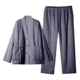 thumbnail image 3 of Lovskoo Fuzzy Fleece Lounge Sets for Women Fall/Winter Thickened Thermal Flannel Winter Long Sleeve Homewear Set Pajams Gray, 3 of 4