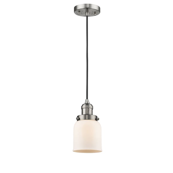 Innovations 1-LT LED Small Bell 5" Mini Pendant - Brushed Satin Nickel - 201C-SN-G51-LED