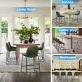 thumbnail image 2 of RTVR 24" Bar Stools Set of 4 with Back, Faux Leather for Home Kitchen, Olive, 2 of 8