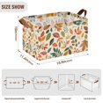 thumbnail image 7 of Yayeee Foldable Storage Basket for Shelves with Handles Set of 2 Waterproof Cloth Bins, Beige Retro Leaves, 7 of 7
