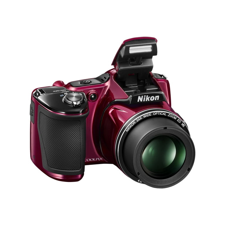 Nikon COOLPIX discount L840 Digital Camera 38x Optical Zoom Built-in Wi-Fi (Red) 4GB SD