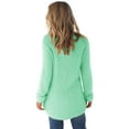 thumbnail image 2 of Women's Long Sleeves Round Neck Casual Pullover Sweater,Winter Fuzzy Fleece Warm Outwear Sweatshirts Sherpa asymmetric Jumper Outfit,Super Soft Pullover Sweaters Tunic,XS-2XL Green, 2 of 6