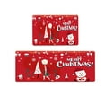 thumbnail image 2 of BJUTIR Door Mat 2 Piece Non Kitchen Mat Runner Rug Set Doormat Merry Christmas Snowman Door Mats Rubber Backing Carpet Indoor Floor Mat, 2 of 9