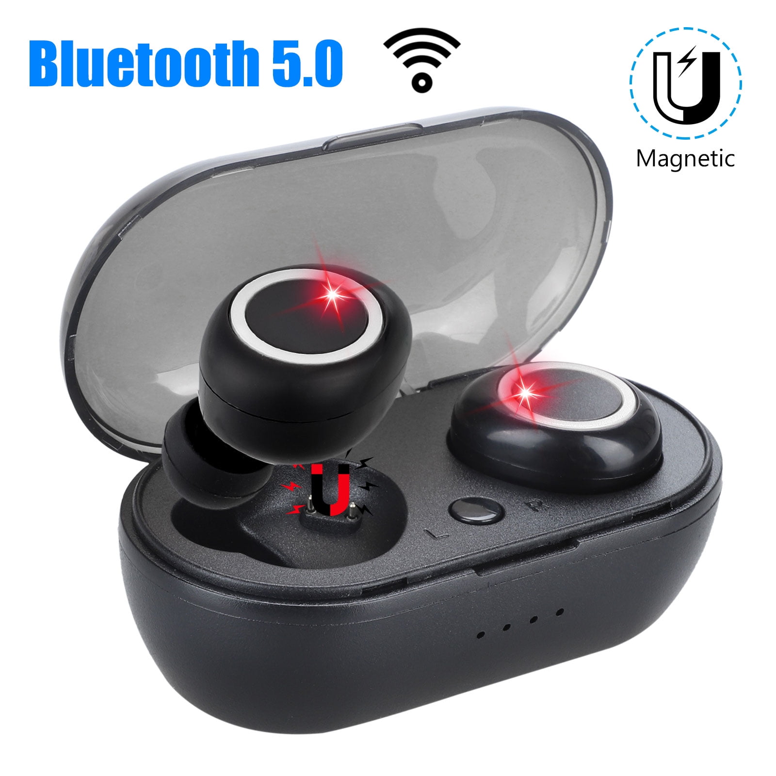Bluetooth Headsets Wireless Earbuds Sports Headphones HD Stereo Sound Clear Audio Earphones Compatible for iPhone 11/11 Pro Xs Max XR X 8 7 6 6s Plus Samsung Galaxy S10 S9 Plus S8 Note 10 9 8 Android