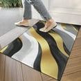 thumbnail image 4 of Gray and Gold Marble Ink Waves Pattern Door Rugs,Washable Non Slip Door Mats Indoor,Decorative Door Mats,Entry Mat Indoor for Entrance,Bedroom,Kitchen,Bathroom,17"x30", 4 of 6