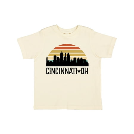 

Inktastic Cincinnati Ohio Skyline Retro Gift Toddler Boy or Toddler Girl T-Shirt