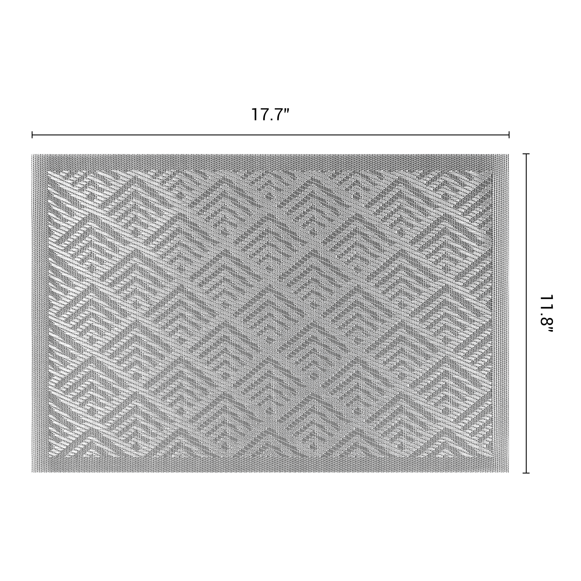 Unique Bargains Set of 6 Washable Plastic Placemats for Dining Table Decor Gray
