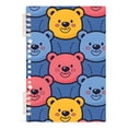 thumbnail image 2 of Full Bears Ring Binder Notebook Journey Note Diary College Ruled Spiral Notebook Study Loose Leaf Paper A5 60 Pages, 2 of 8