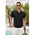 thumbnail image 5 of COOFANDY Men's 2 Pieces Linen Set Henley Shirt Short Sleeve and Harem Capri Pants Wide Leg Baggy Beach Yoga Trousers Outfits, 5 of 6