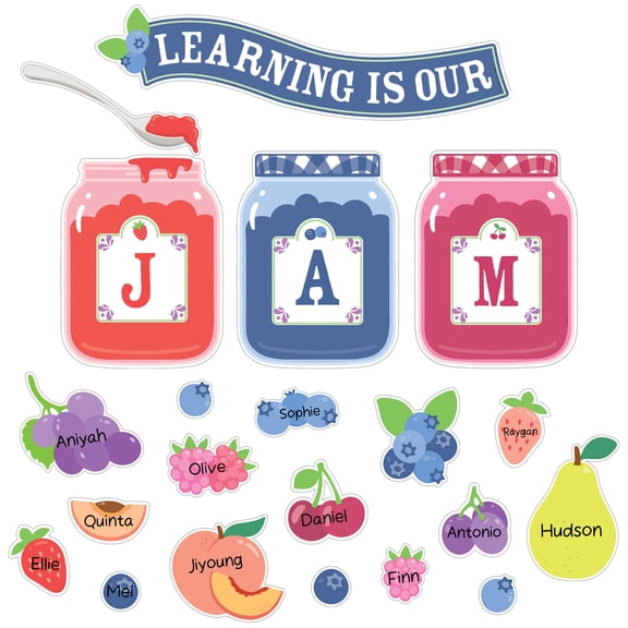 Carson Dellosa Learning Is Our Jam Bulletin Board Set (47 pieces)