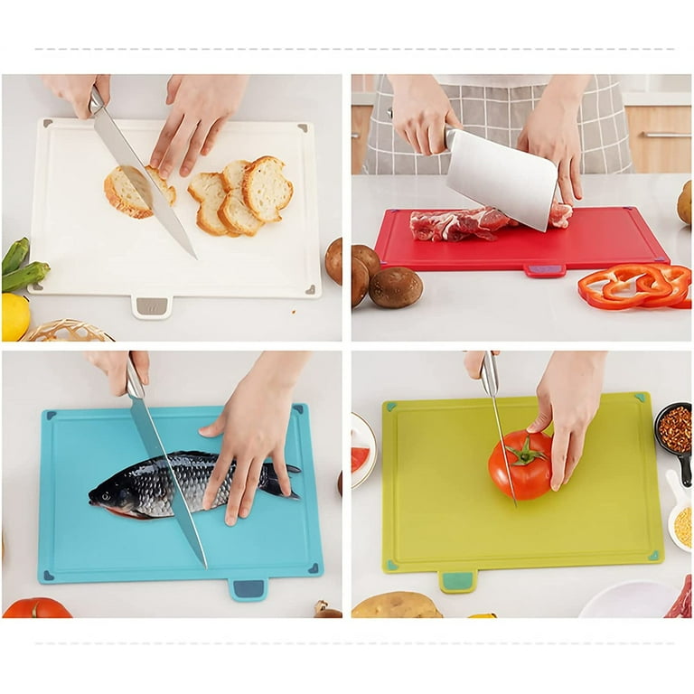 Flexible Plastic Cutting Board for Kitchen Dishwasher Safe Non-Slip Code Thick BPA Free Plastic Cutting Board, Size: 8.9, Green