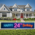 thumbnail image 5 of Neon Style Happy 24th Birthday Banner Backdrop Background Party Decoration Photography Props Birthday Party Supplies Photo Booth Decorations, 5 of 7