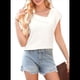 thumbnail image 2 of Blusas Elegantes e Informales de Corta para Mujer, Blancas, Talla L, 2 of 8