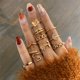 thumbnail image 5 of Conjunto de anillos de nudillos de oro y plata para mujeres y niñas, Vintage Snake Chai JM, 5 of 5