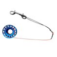 thumbnail image 4 of facefd Scuba Diving Dive Aluminum Alloy Finger Reel Spool 30m Line Bolt Snap Blue, 4 of 9