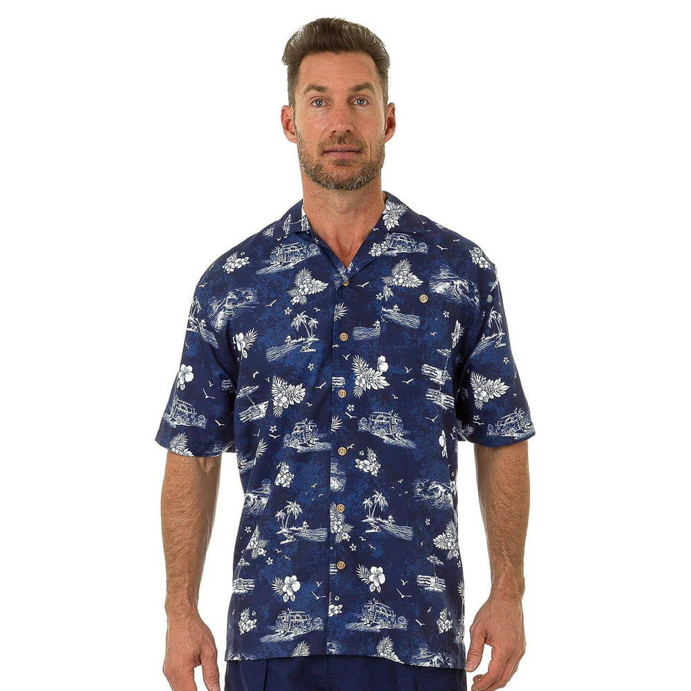 UZZI - Uzzi Mens Aloha Shirt Hawaiian Casual Short Sleeve Shirt Beach ...