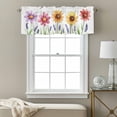 thumbnail image 3 of Window Valance for Kitchen, Purple Lavender Colorful Sunflower Rod Pocket Short Curtain for Small Windows, Light Filtering Decorative Valance, 60 x 14 Inch, 1 Panel, 3 of 9