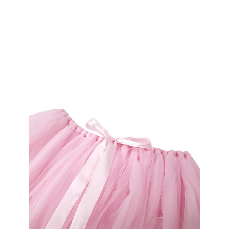 wybzd Women Princess Bubble Skirt, Girls Mesh Long Overskirt