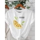 thumbnail image 2 of Graphic Print T-shirt, Long Sleeve Crew Neck Casual Top for Summer & Spring, Women's Clothing, 2 of 5