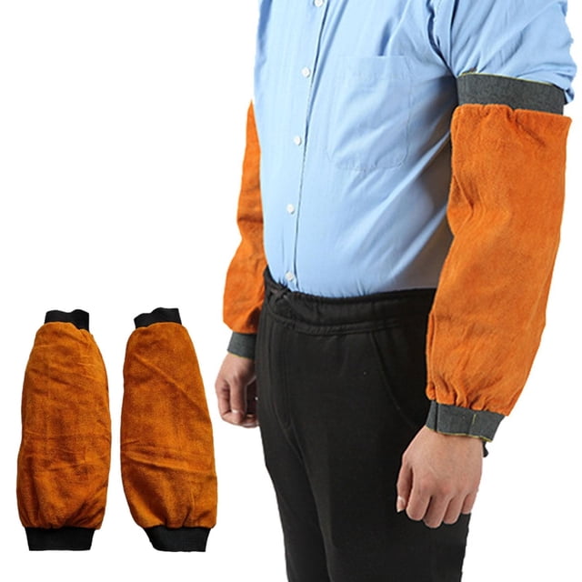 Mangas para soldar, Mangas protectoras para brazos, 19 cm, ignífugas, fáciles de usar, Mangas para brazos resistentes al calor, Mangas resistentes al shamjiam Mangas de soldadura