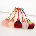 thumbnail image 2 of Rose Gold Powder Blush Brush Makeup Tools Red, 2 of 5