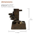 thumbnail image 5 of Alpine Corporation 11" Tiered Stone Indoor / Outdoor Tabletop Fountain, 5 of 14