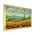 thumbnail image 2 of Designart 'Beautiful Landscape With Poppies Flowers By Riverside' Traditional Framed Art Print, 2 of 4
