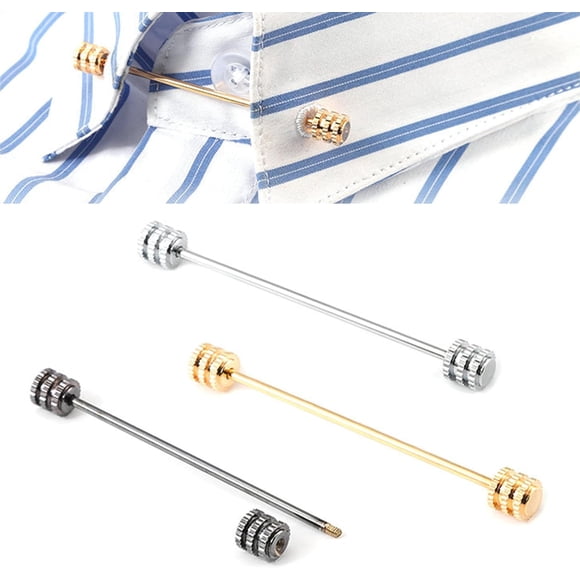 3 pcs Collar Tie Bars for Men Shirt Collar Tie Pins Tie Collar Bar Pin Set Classic Shirt Collar Bar Tie Clips Shirt Collar Bar Tie Pins Clip,for Men Wedding Business Suit Accessories,#1