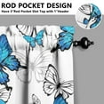 thumbnail image 5 of Coastal Cafe Curtains Set of 3 - Vintage Marine Life Print (Lobster/Seafood), White Semi-Sheer Rod Pocket Window Panels 54x18 + 27.5x36, Tropical Nautical Tier Curtains for Small Kitchen Windows, 5 of 5