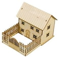 thumbnail image 5 of MERIGLARE 1/60 Wooden Miniature House Unpainted Ornament 3D Accessory Architecture Scene Landscape Building Model for Teens Adults Gift Style C, 5 of 8