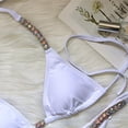 thumbnail image 5 of Traje de baño de dos piezas con tirantes sexy de color europeo y americano con diamantes de imitación, 5 of 5