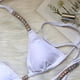 thumbnail image 5 of Traje de baño de dos piezas con tirantes sexy de color europeo y americano con diamantes de imitación, 5 of 5