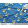 thumbnail image 3 of Soimoi Polyester Crepe Fabric Rabbit,Van & Suitcase Travel Fabric Prints by Yard 42 Inch Wide, 3 of 3