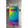 thumbnail image 2 of Ambesonne Colorful Quilted Coverlet 2 Pcs, Abstract Smooth Lines, Twin Size, Multicolor, 2 of 2