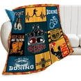 thumbnail image 4 of Boxing Blanket Super Soft Warm Boxing Sports Throw Blanket Gift for Men Women Boys Cozy Fluffy Plush Boxing Lightweight Flannel Gifts Fleece Blankets for Kids Adults 80"X60", 4 of 6